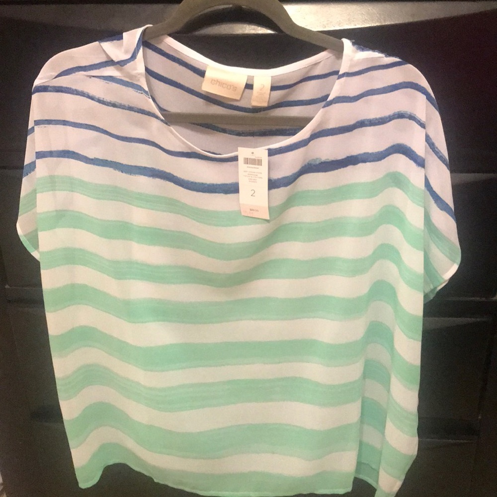 Sheer striped top